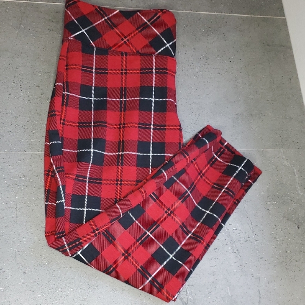 Torrid Red and Black Plaid Pants